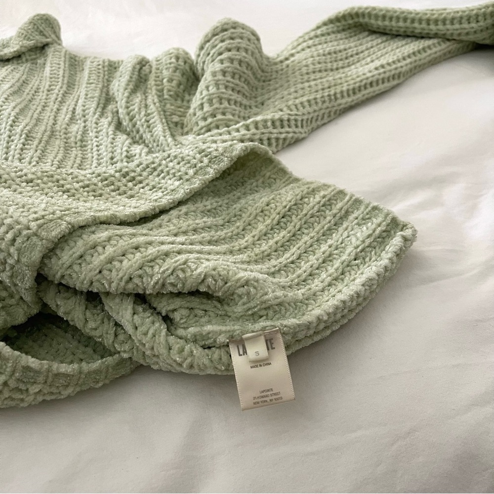 Sally LaPointe Knit Sage Green Turtleneck Sweater - Picture 11 of 12